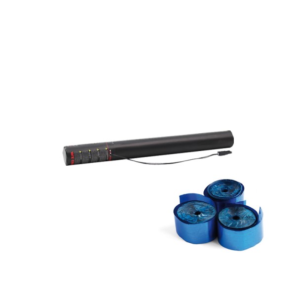 Confetti-Maker Electric Streamer Cannon 50cm Blue Metallic