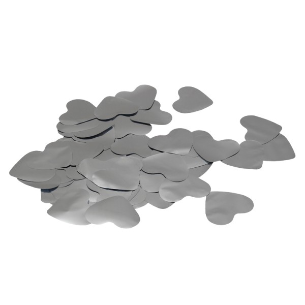 Equinox Loose Confetti Hearts, 55mm - Metallic Silver
