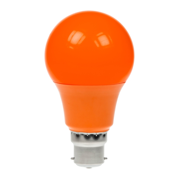 Prolite 6W Dimmable LED Polycarbonate GLS Lamp, BC Orange