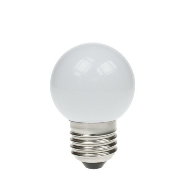 Prolite 1W LED Polycarbonate Golf Ball Lamp, ES 6000K White