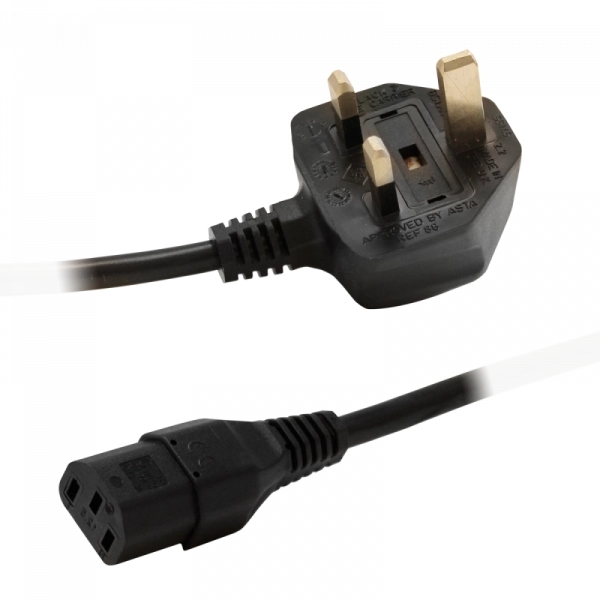 13A Plug to IEC Socket - 2M