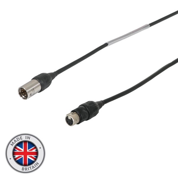 elumen8 0.5m 5-Pin XLR -TOP IP65 Neutrik Male - Female DMX Cable
