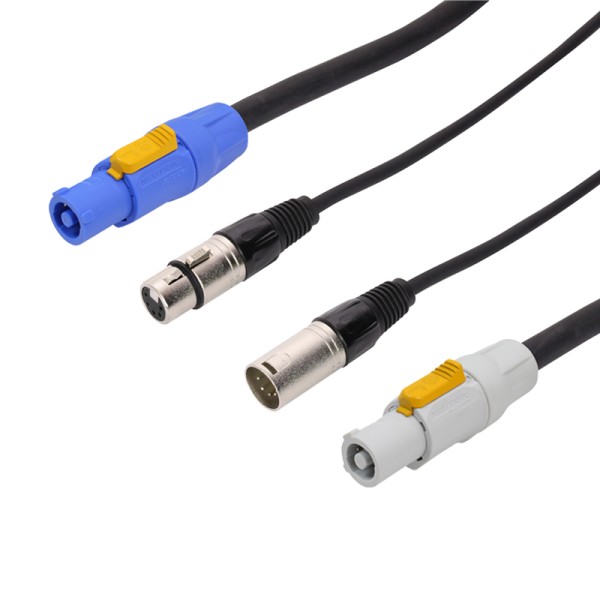 1.5m Combi 5-Pin DMX and PowerCON Cable Lead