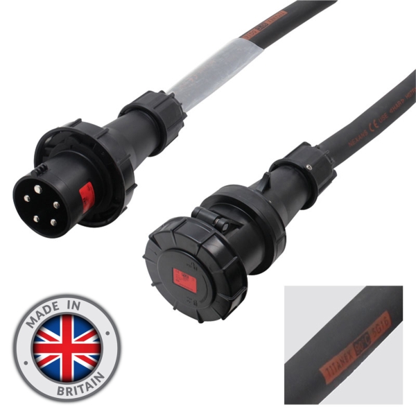 PCE 25m 63A Male - 63A Female 3PH 16mm 5C Cable