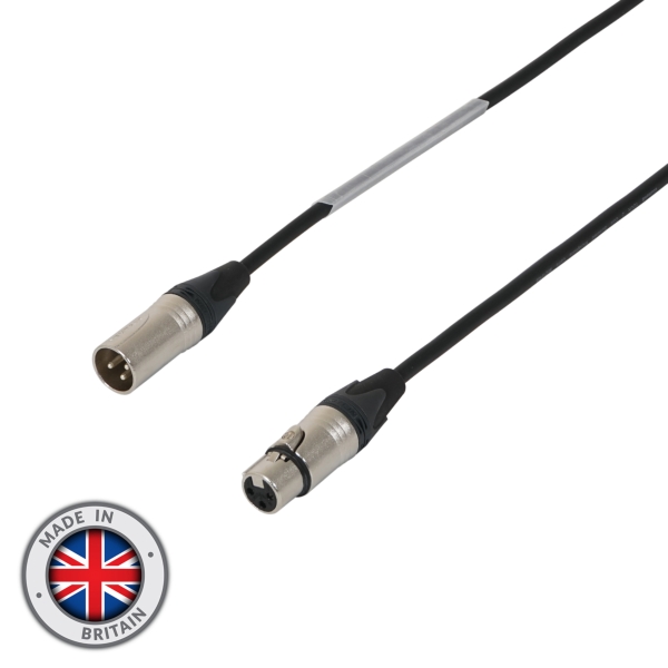 elumen8 15m Neutrik XLR Male - XLR Female Microphone Cable, Silver