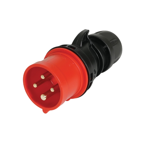 PCE 16A 415V 3P+E Plug Red/Black (014-6sx)