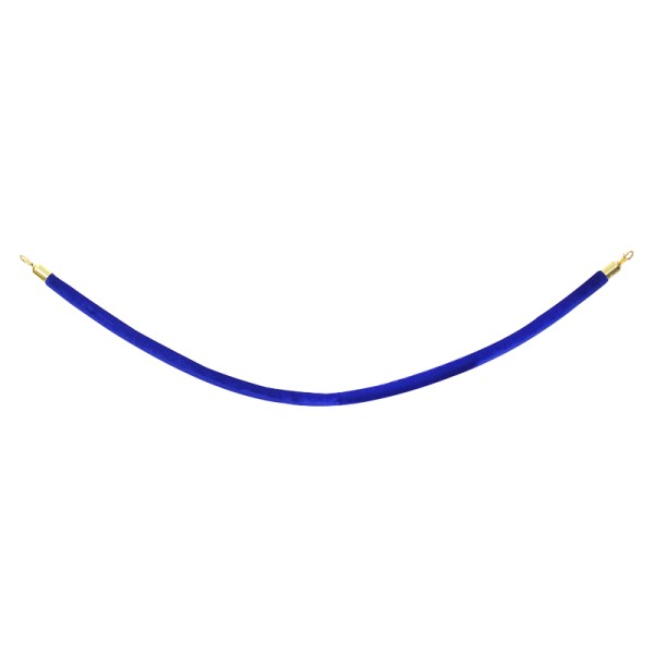 elumen8 Gold Barrier Rope, Blue Velvet