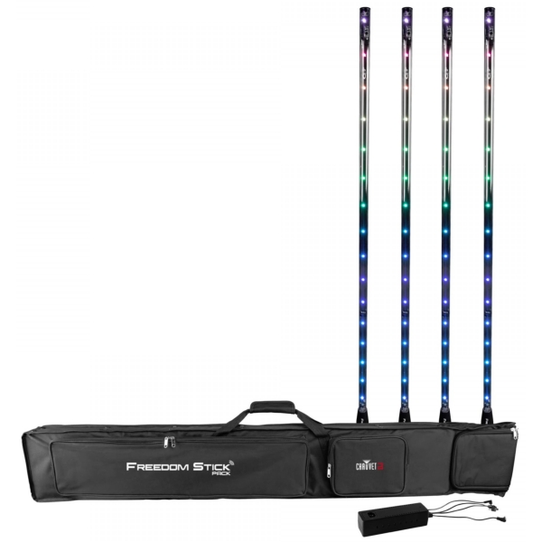 Chauvet DJ Freedom Stick Pack with External Power Supplies, 1 Carry Bag and 1 IRC Remote
