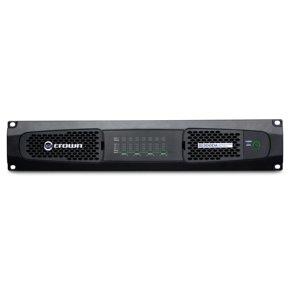 Crown DCi8 300DA 8-Channel Install Amplifier with Dante Network Audio, 300W @ 4 Ohms or 70V / 100V Line