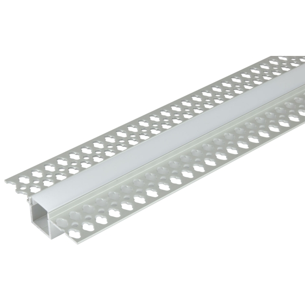 Fluxia Aluminium Flush Mount Plaster-In LED Tape Profile 1 metre