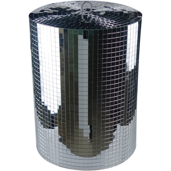 FXLab Silver Mirror Cylinder with Foam Core, 10mm Facets - 400 x 300mm