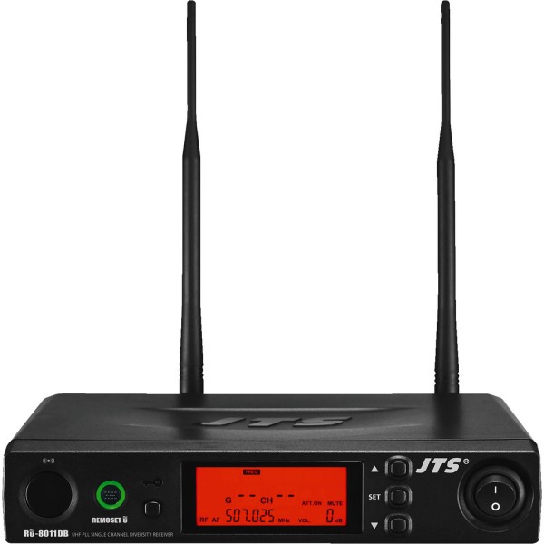JTS RU-8012DB Dual Channel UHF Receiver - Channel 65 to 70