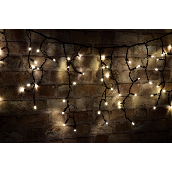 Lyyt 180ILCON-WW Icicle-Inspired Multi-Sequence Outdoor LED String Lights, Warm White