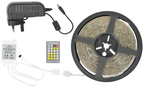 Lyyt DIY-DW120 Warm and Cool White LED Tape Kit, IP65, 5 metre with 60 LEDs per metre