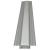 Fluxia Aluminium Flush Mount Plaster-In Wide LED Tape Profile 2 metre - view 3