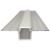Fluxia Aluminium Flush Mount Plaster-In LED Tape Profile 1 metre - view 2