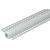 Fluxia Aluminium Flush Mount Plaster-In LED Tape Profile 1 metre - view 1