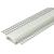 Fluxia Aluminium Flush Mount Plaster-In Wide LED Tape Profile 1 metre - view 1