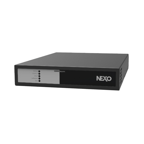 Nexo NANONXAMP4-D Powered Digital Controller/Amplifier with Dante, 2x 500 W @ 8 Ohms
