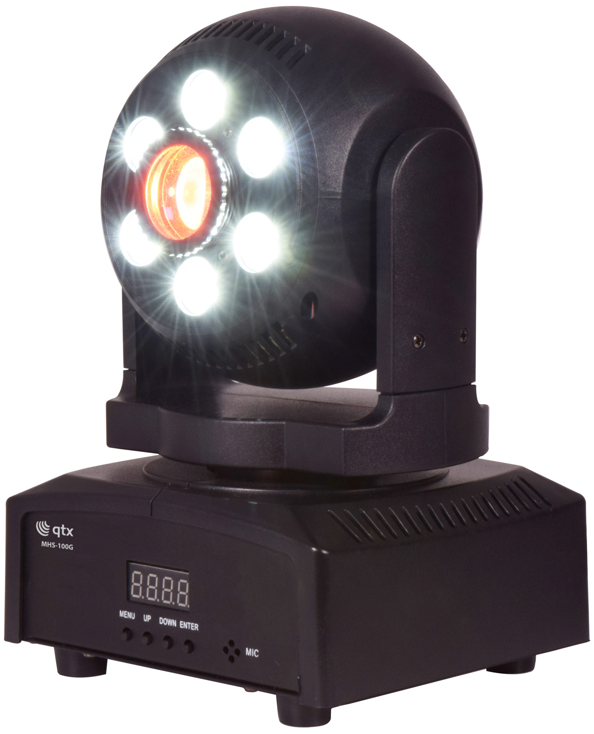 QTX GOBO Spotwash RGBW LED Spot/Wash Moving Head with GOBOs - 100W