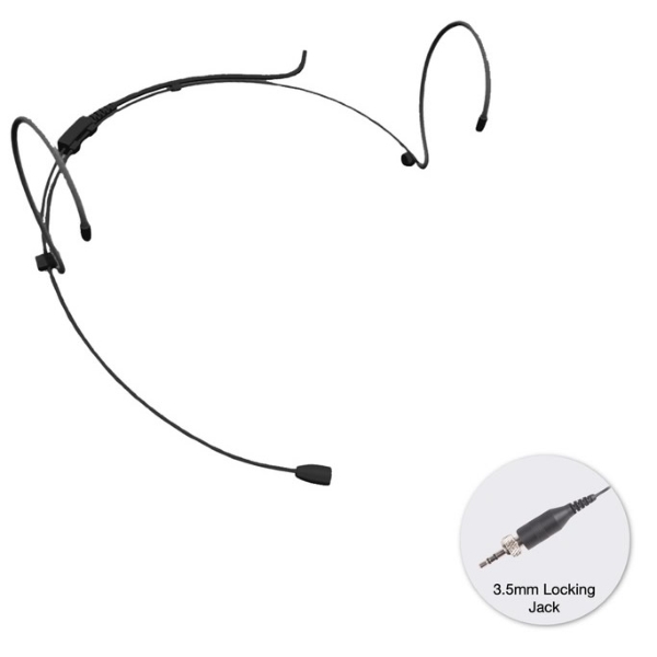 StageCore SHM 50 SE Lightweight Headset Microphone with 3.5mm Locking Jack - Black