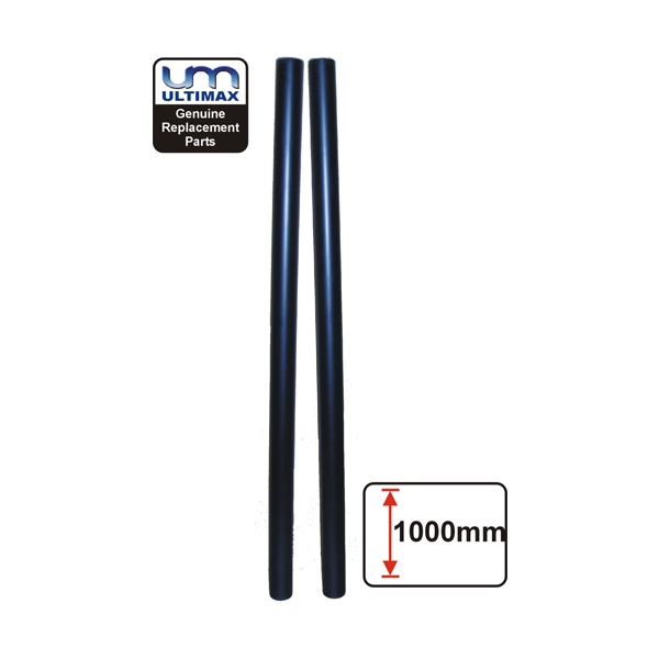 Ultimax UMPOL004 Speaker Poles, 1000mm x 35mm - Black (Pack of 2)