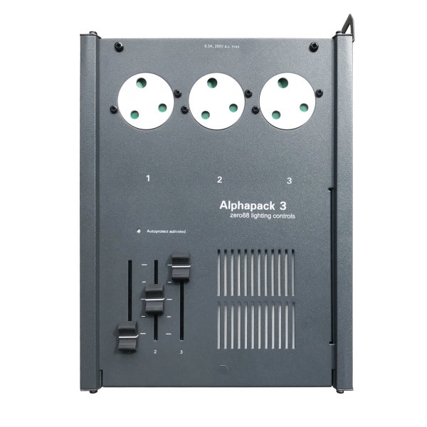 Zero88 AlphaPack 3-Channel DMX Dimmer with 3x 15A UK Sockets