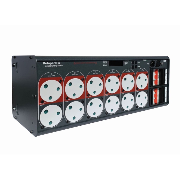 Zero88 BetaPack 4 DMX 6x 10A Dimmer Pack with 12x 15A Sockets