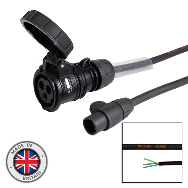 elumen8 PowerTwist TR1 IP65 to 16A IP67 Female, 1m - IP65