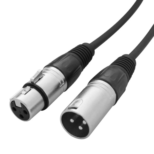 W Audio 0.25M XLR Male - XLR Female Microphone Cable
