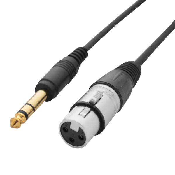 W Audio 0.25m XLR Female - 6.35mm Jack Stereo Cable