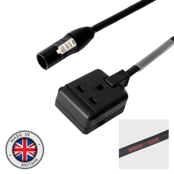 elumen8 20m PowerCON TRUE1 to 1-Gang 13A Socket Cable