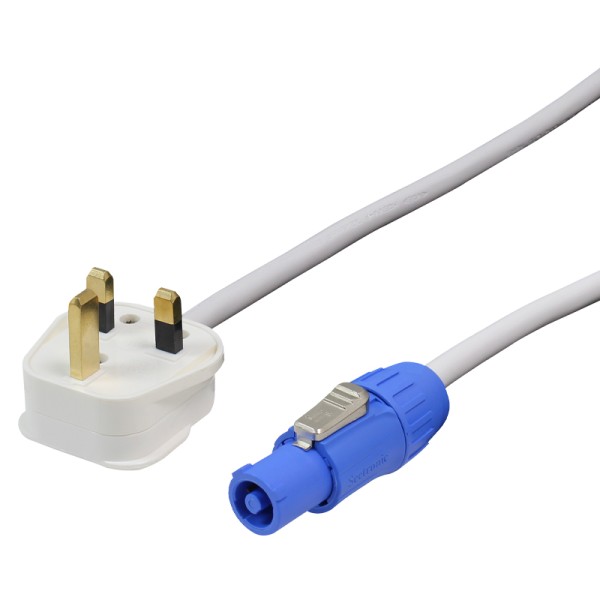 1.25m 13A Seetronic PowerCON Cable (White Sheath)