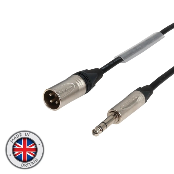 elumen8 2m Neutrik TRS Jack - Male XLR Microphone Cable