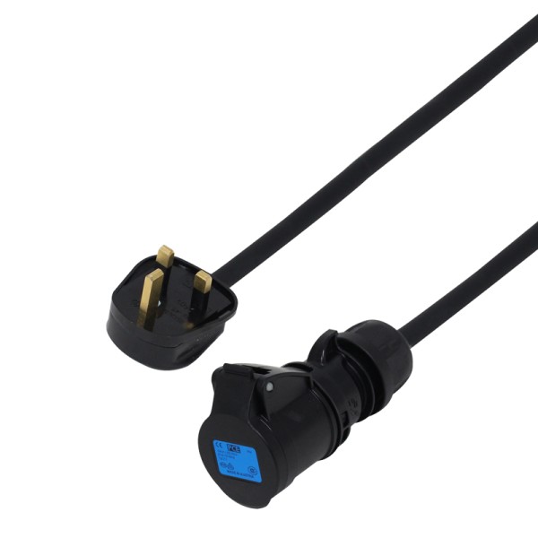 LEDJ 13A UK Plug 1m 1.5mm to 16A Ceform Female Cable