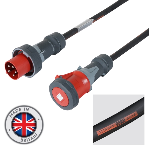 Mennekes 15m 63A Male - 63A Female 3PH 16mm 5C Cable