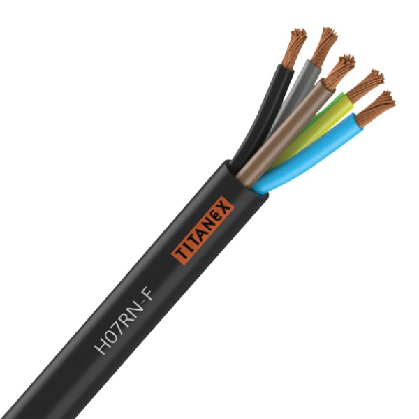 Titanex H07-RNF 25mm 5 Core Rubber Cable 50m Reel
