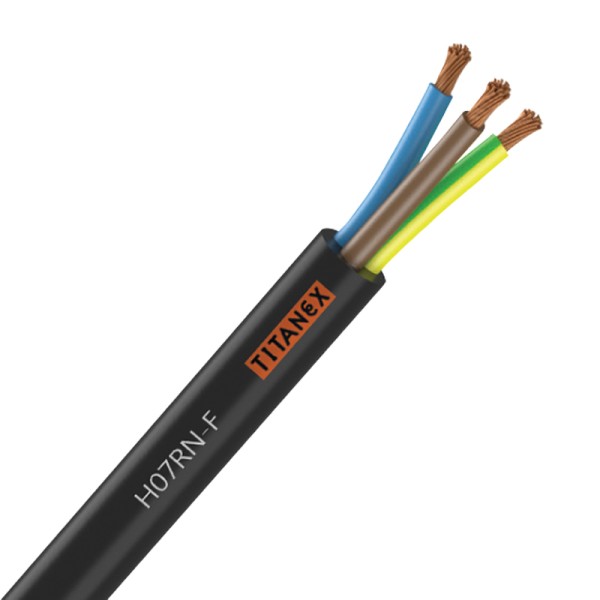Titanex H07-RNF 2.5mm 3 Core Rubber Cable - 100M Reel