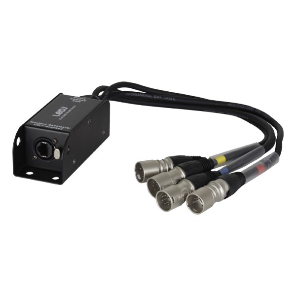 Ledj EtherCON to DMX Multicore Adaptor 5-pin Male XLR Tails