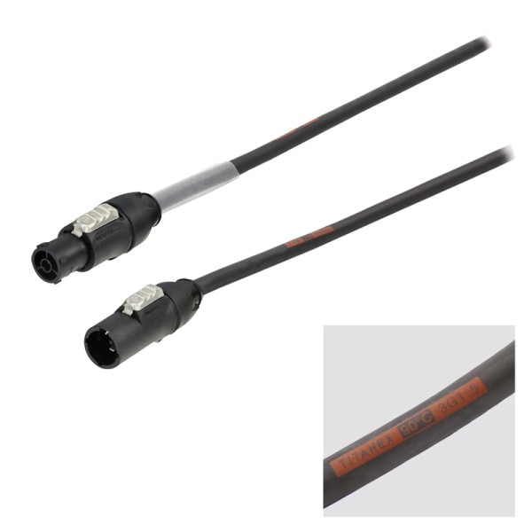 LEDJ 25m Neutrik PowerCON TRUE1 TOP Cable - 2.5mm H07RN-F