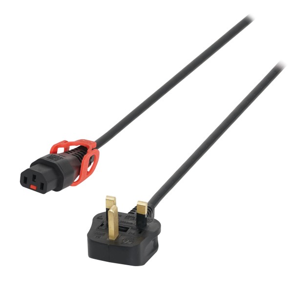 IEC Lock 2m 13A Plug - C13 IEC Lock+ Cable (5A Fuse) PC1544