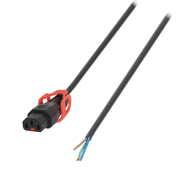 IEC Lock 2m Bare Ends - C13 IEC Lock+ Cable PC1632