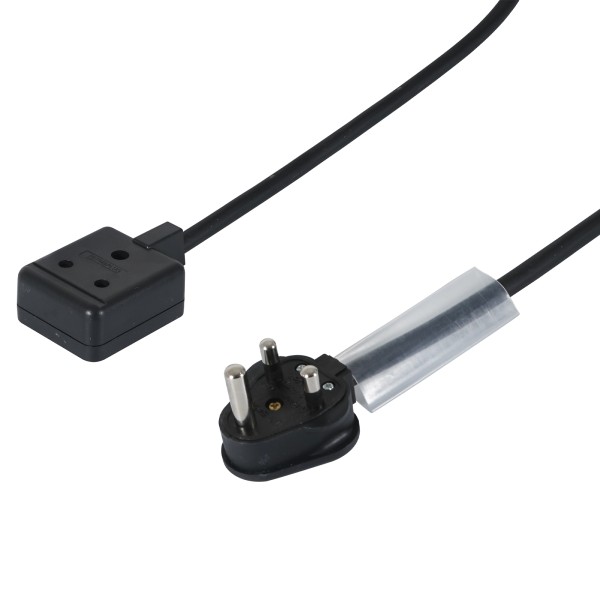 IEC Lock 1m 1.5mm 15A Male - 15A Female Cable