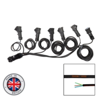 elumen8 Socapex 19-Pin Male - 16A Female 2.5mm Staggered Fan-Out Cable