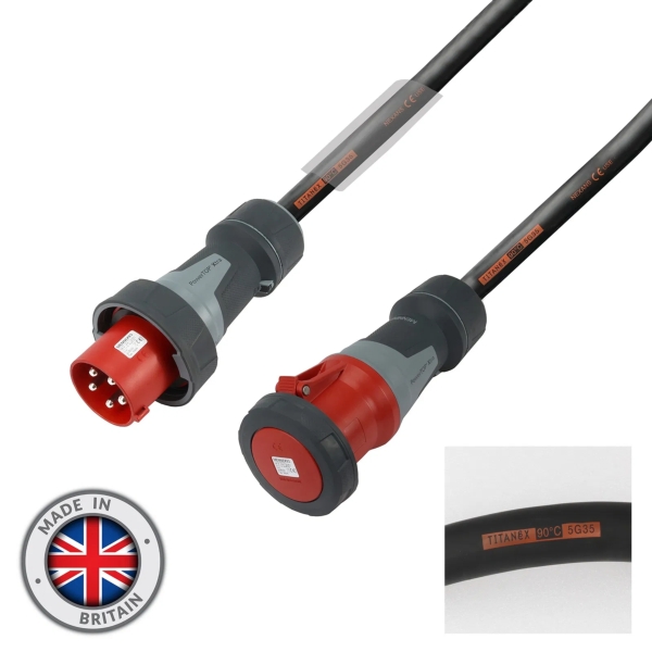 elumen8 50m 125A Male - 125A Female 3PH 35mm 5C Cable