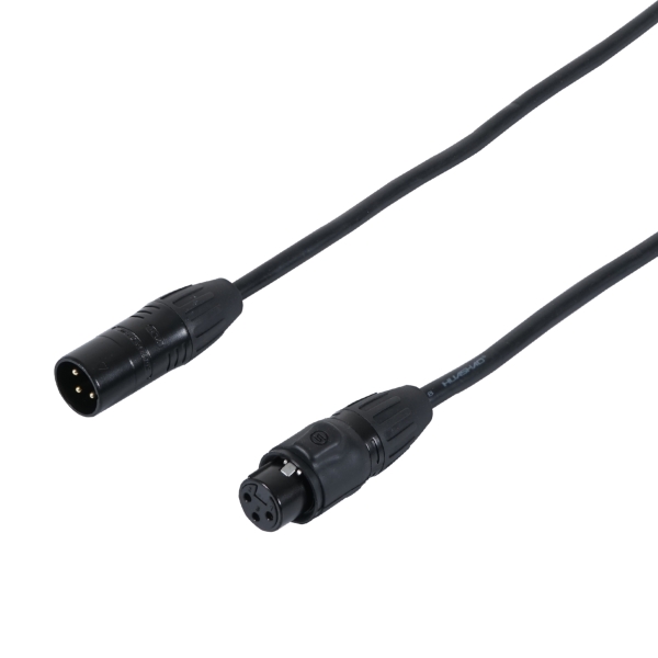 Seetronic 1m IP65 3-Pin Male XLR - 3-Pin Female XLR DMX Cable