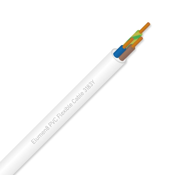 elumen8 3-Core 1.5mm PVC Flexible Cable, 318-Y (H05VV-F) - 100M