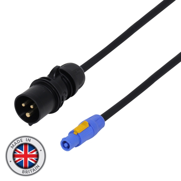 eLumen8 3m 2.5mm 16A Male - PowerCON Cable