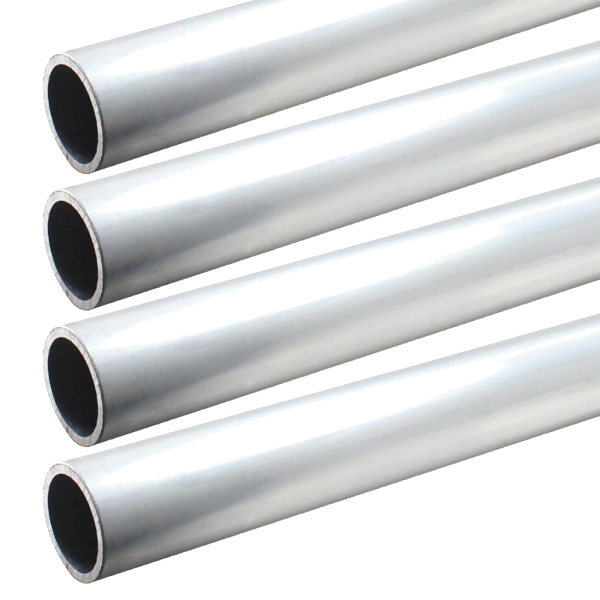 elumen8 4m Aluminium Tube, 48 x 4mm - Silver (Pack of 4)