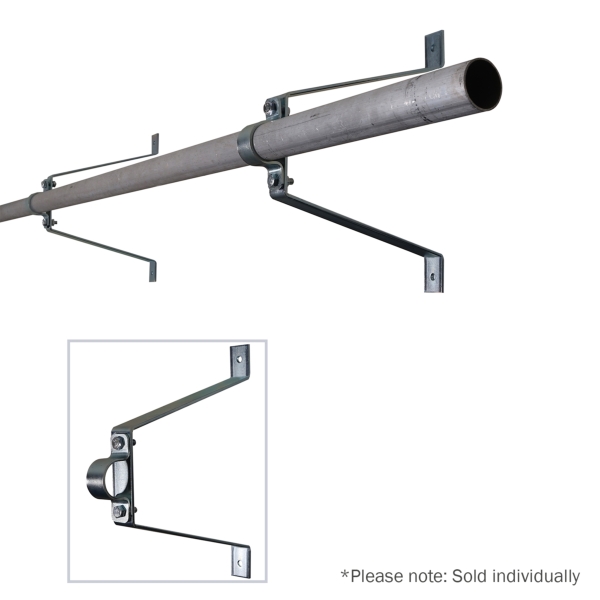 elumen8 Pipe To Wall Bracket, 300mm Zinc